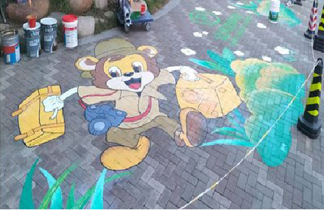 临湘夏季画地面彩绘会遇到的问题