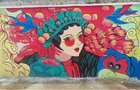 临湘墙体彩绘-网红墙