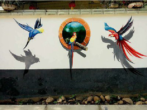 临湘视觉错位-3D墙绘设计