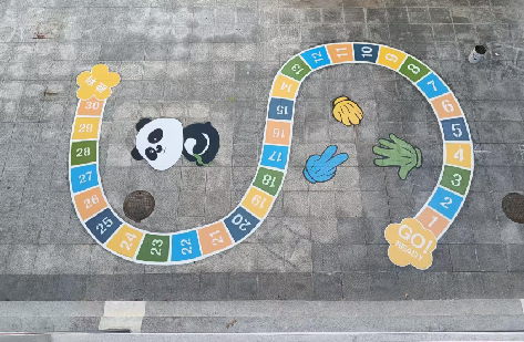 临湘地面游戏彩绘