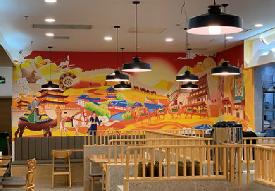 临湘商业空间彩绘介绍。