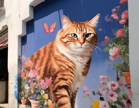 临湘自己绘制有个性的手绘墙